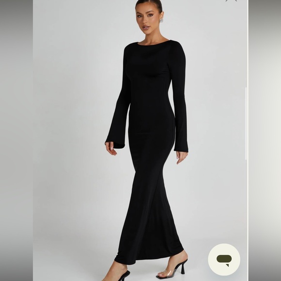 Meshki Tarna Sleek Black Maxi Dress - Picture 3 of 4